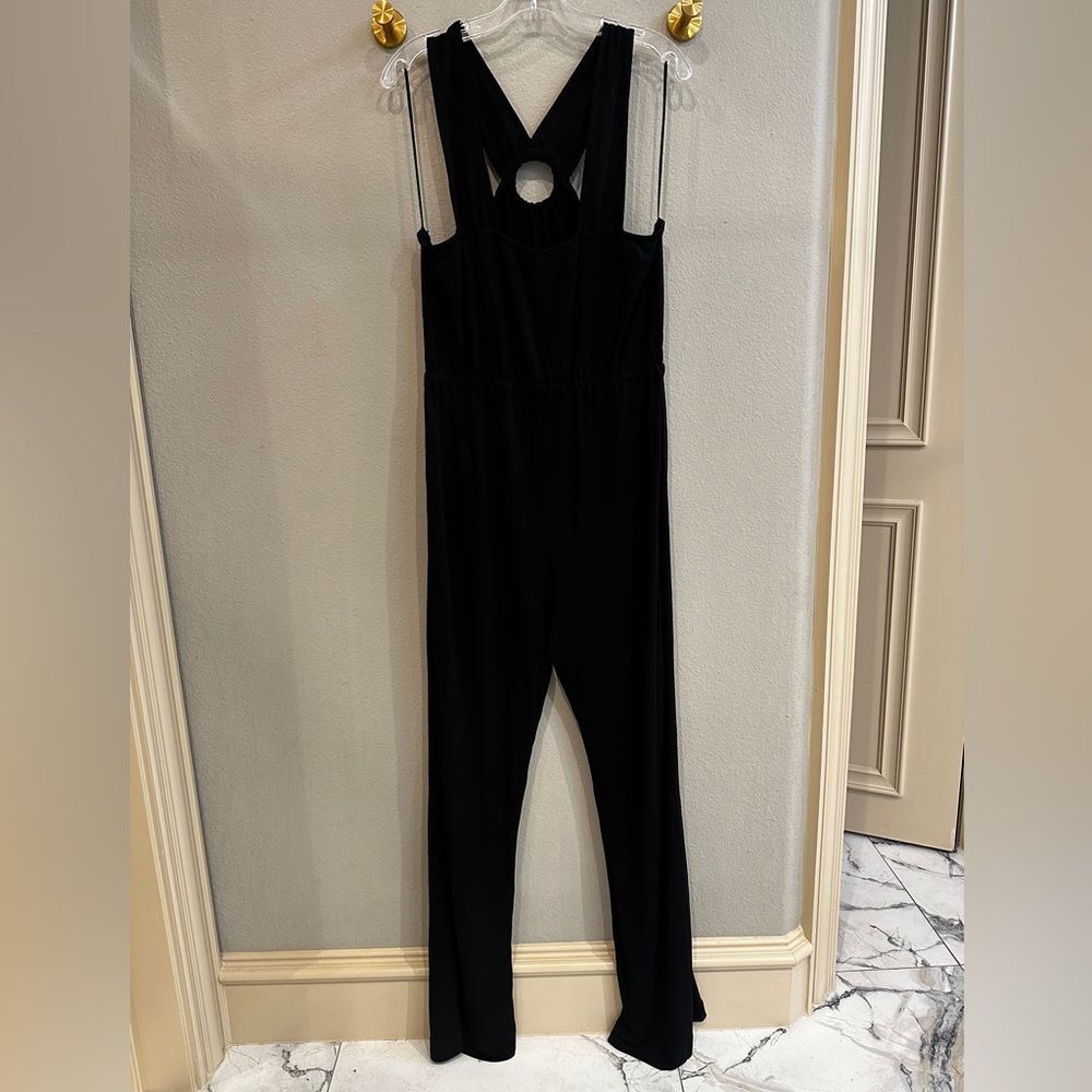 & Other Stories | L | black ring detail wide leg jumpsuit in black tank jumpsuit - Picture 5 of 12